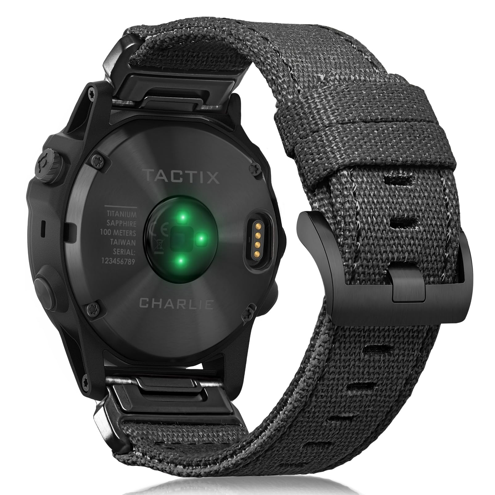 Torbollo ガーミンキャンバス取り替えっこダンス楽隊 26MM Garmin Fenix 7X Sapphire Solar/ F・・nix 7X Pro / Fenix 7X Solar / Garmin Fenix 5X / Fenix 5X Plus / Fenix 6X / Fenix 6X Pro / Fenix 6X Sapphire / Tactix 7 Pro/ Tactix Delta などに相応う 繰り上げる