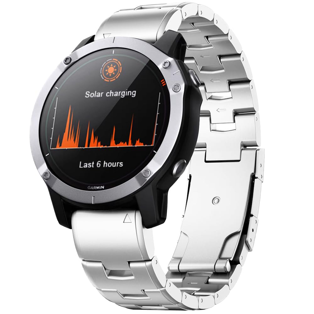 ガーミンチタンベルト チタンバンド ガーミン用 26mm QuickFit Garmin バンド 軽量 155-220mmの手首対応 調整工具付属