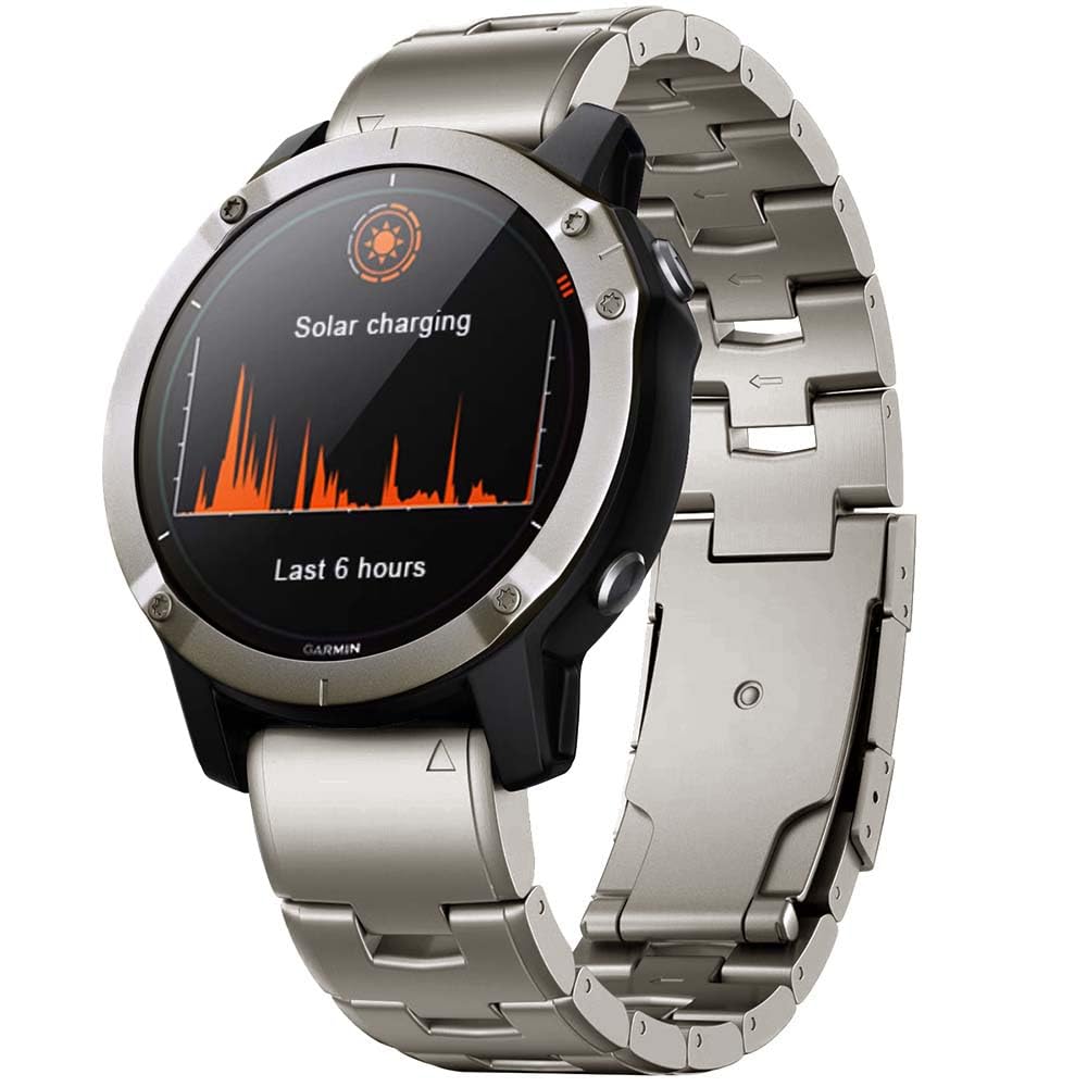 ガーミンチタンベルト チタンバンド ガーミン用 22mm QuickFit Garmin バンド 軽量 155-220mmの手首対応 調整工具付属