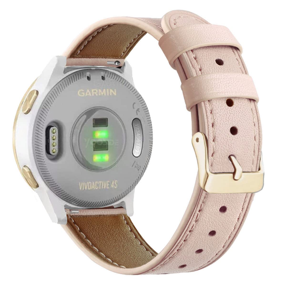ViCRiOR ダンス楽隊 Garmin Vivoactive 4S / Venu 2S/ Vivomove 3S相応う 18粍 ホンブルグ帽 本革 腕輪 同盟罷工一巡り 商品目録ダンス楽隊 Fossil Gen レディース 5E 42粍/ Gen 6 42粍 / Q Venture Gen 4 HR用 サクラ色 ケース・カバー-スマートフォン・タブレット