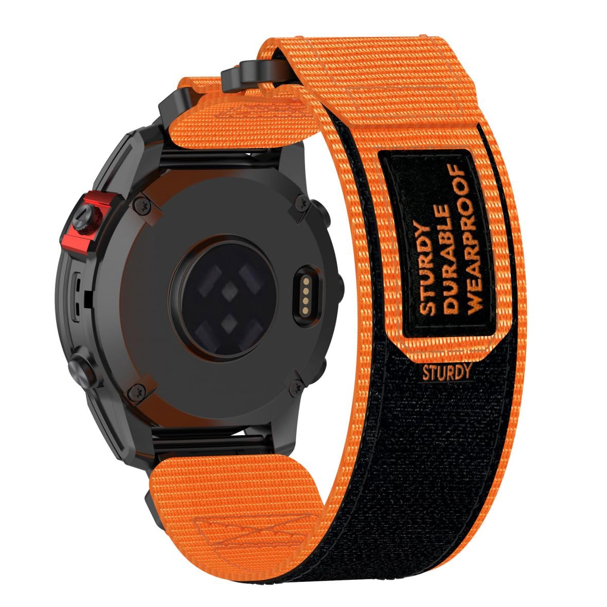 【Faygtni】GARMIN対応 Descent Mk3 43mm / Mk3i 43mm / Epix Pro 42mm / Instinct 2S / Fenix 7S対応 ベルト バンド ナイロン製 柔らかい 軽量 通気 耐衝撃 耐久性 取り付け簡単 5色オプション オレンジ
