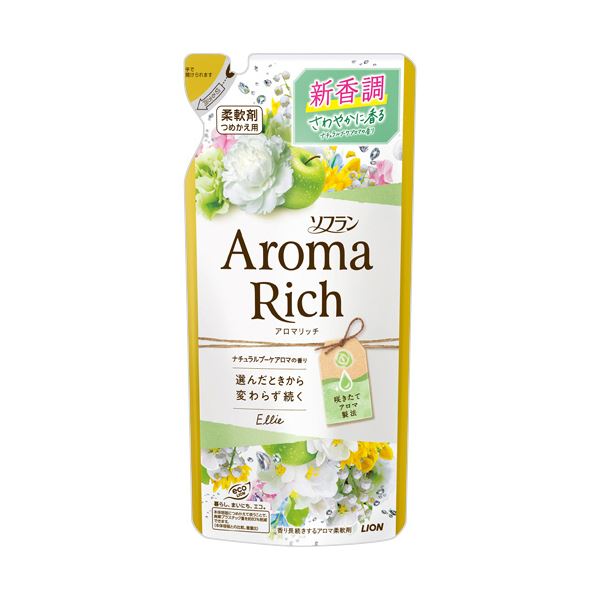 (まとめ)ライオン ソフラン アロマリッチ エリーつめかえ用 400ml 1パック