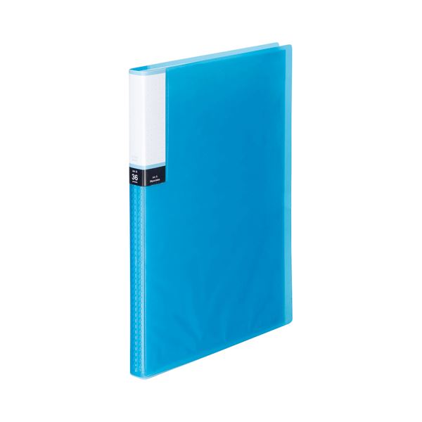 まとめ TANOSEE クリアブック 透明表紙 A4タテ 10冊 ブルー 背幅20mm