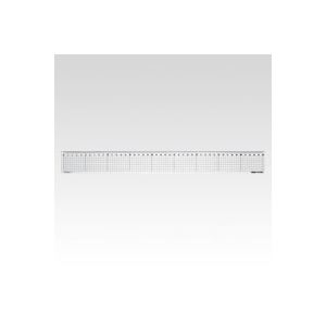 (まとめ) 方眼直定規 2mm厚 CR-HR45R 1本入