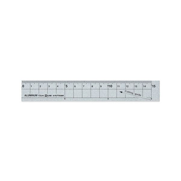 (まとめ) クツワ アルミ定規 15cm シルバーXS15SV 1個