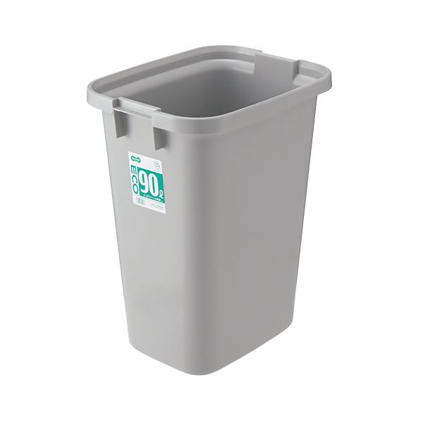 TANOSEE エコポリペール 角型 90L 本体 グレー 1個