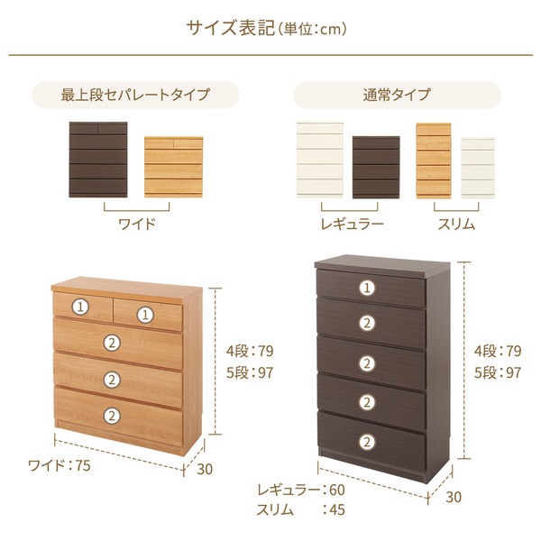 頑丈薄型チェスト 収納棚 奥行30cm 転倒防止具付き 日本製