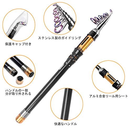 釣りセット フィッシング Bluefire 釣り竿セット セット 2 1m 2 7m炭素伸縮釣竿 淡水釣り 投げ釣り ロッド スピニングリール 釣り餌 釣り糸付 初心者 セット 収納バッグ付き 携帯便利 軽量 海釣り 淡水釣り 川釣り T M Bストア