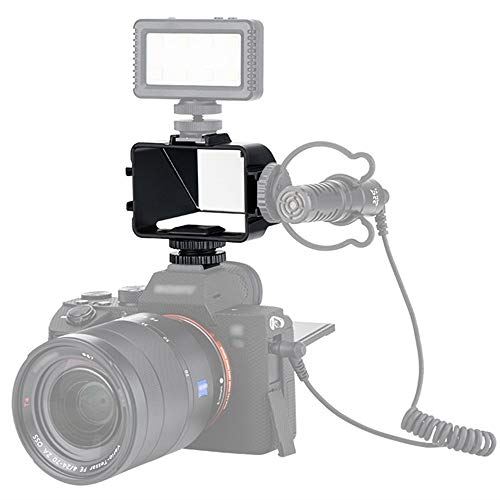 JJC カメラ フリップスクリーンミラー vlog撮影 自撮りモニター 左右の角度を調節 Nikon Z5 Z6 Z7 Sony A7RIV A7RIII A7RII A7III A7II A7SII Fujifilm X100V X-T30 X-T20 X-T3 X-T2 対応 ホットシューで取り付け