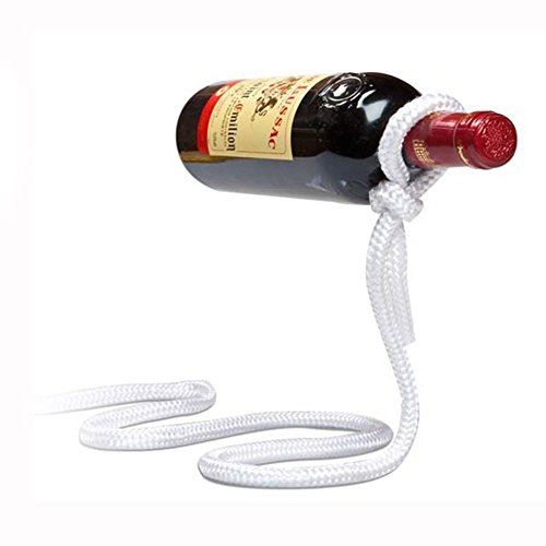 T B ロープ ワイン ホルダー ワイン ラック 魔法の ワイン ボトル ホルダー インテリア おしゃれ 大人 デザイン ディスプレイ 贈り物 ギフト 宙に浮いた オブジェ 白 Educaps Com Br