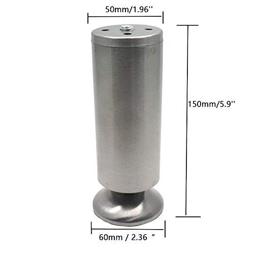 Luckybee 4個入り キャビネット脚 ステンレス製家具の足 調整可能な台座の足 脚ピタキャップ 調整脚 50 150mm Giosenglish Com