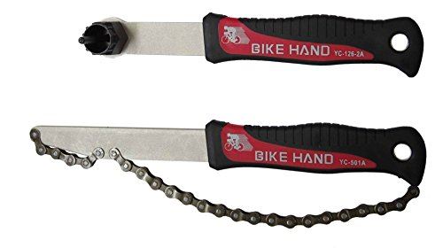 BIKE HAND(自動二輪車お手手) YC-501A/YC-126-2A SET シマノ(鍵を掛ける輪っか)鎖歯車 据え置き/取りはずし仕かける 黒いこと/赤いこと 単品