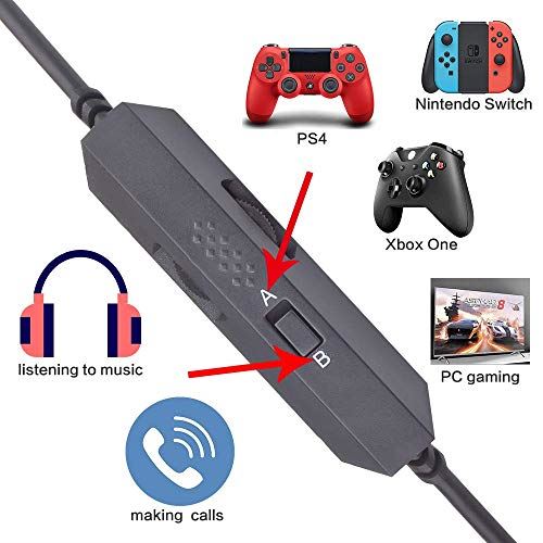 A10 A40ヘッドセットコードの交換インラインミュートとマイクの音量調節に対応Astro A10 A40 A30 A50 Logicool G633  G933ゲーミングヘッドフォン、A＆Bモードの交換Xbox OneプレイステーションPS4スマートフォン用｜T.M.Bストア