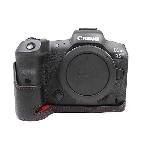 楽天市場 Canon キヤノン Pen Eos R5 R6 カメラ バッグ カメラ ケース 本革 Koowl手作りトップクラスの牛革カメラハーフケース Canon キヤノン Pen Eos R5 R6一眼カメラケース 防水 防振 携帯型 透かし彫りベース ハンドストラップ カメラストラップ ブラック