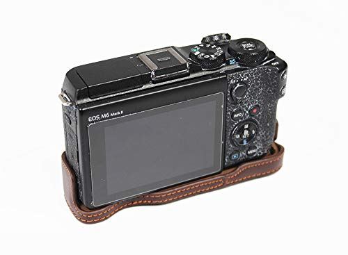 楽天市場 Canon キヤノン Pen Eos M6 Mark Ii カメラ バッグ カメラ ケース 本革 Koowl手作りトップクラスの牛革カメラ ハーフケース Canon キヤノン Pen Eos M6 Mark Ii一眼カメラケース 防水 防振 携帯型 透かし彫りベース ハンドストラップ カメラストラップ