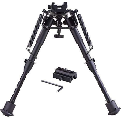Takelablaze タクティカルバイポッド 20mmレール対応 6-9 インチ伸縮 ５段階に QD Bipod 折りたたみ ドレールマウント付き