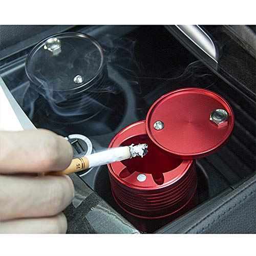 Zads 車用 灰皿 ふた付き ドラム缶型 大容量 オールメタル 車載灰皿 はいざら シガーソケット ブラック Schwimmbad Delphine De