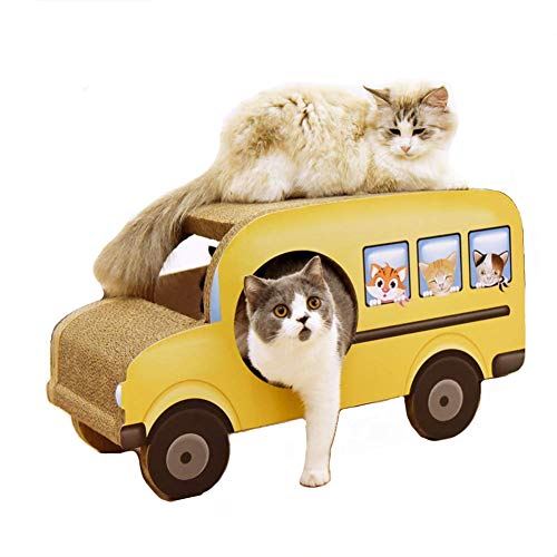 21新発 キャットタワー Crazy Diudiu 猫爪とぎ段ボールネコベッド猫用品猫ソファー爪とぎボード車 イェロー Edukacja Cte Pl
