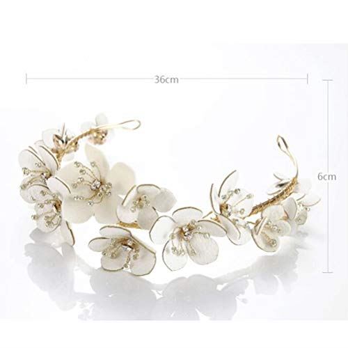 Frcolor 花冠ティアラフラワーヘッドドレス花かんむり花嫁ヘアアクセウェディングブライダルヘア花輪写真撮影演奏会髪飾り Napierprison Com
