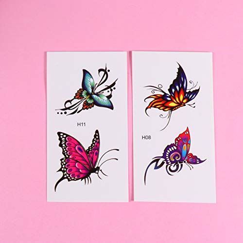 楽天市場 Frcolor タトゥーシール 蝶 入れ墨シール タトゥーステッカー 刺青シール レディース 腕 足肩 背中 簡単に貼る 6枚セット T M Bストア