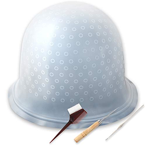 楽天市場 Fungoo メッシュキャップ ヘアカラー ハイライトキャップ 初心者向4点セット 日本語イラストガイド付き 毛染めキャップ 髪染め カラーリング セルフカラー 4点セット シリコン製 繰り返し使える ハイライトキャップ かぎ針 穴あけ専用ピック くし形ブラシ