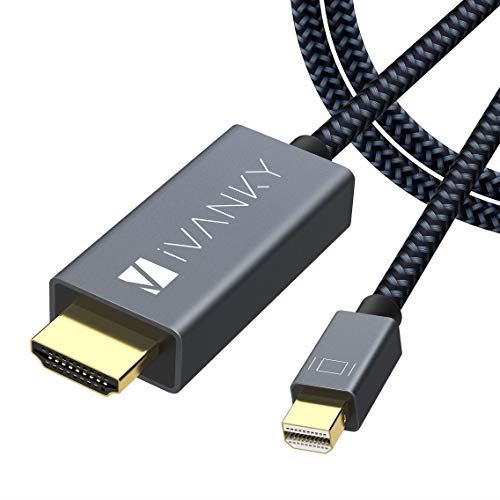 Mini DisplayPort→HDMI 変換 ケーブル iVANKY【フルHD1080P対応/3M】 Surface Pro/Dock， Mac，  MacBook Air/Pro， iMac， ディスプレイ， AV アダプタ対応 Thunderbolt 2 to HDMI 耐久変換ケーブル 