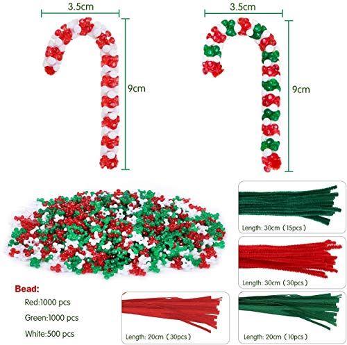 Lihao クリスマス 修飾 飾付け ビーズ 2635読切り点一揃いの道具 手芸モール あめケーン クリスマス借り入れる Candy Canes 30竹帛桂冠 45本モール附添い 樹木据物 ハンドメイド Diy 手芸 クリスマス進呈 Damienrice Com