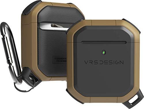 【VRS】 AirPods 対応 ケース 耐衝撃 カラビナ 付 収納ケース 2層構造 ハイブリッド 衝撃 吸収 ハード カバー 傷防止 落下防止 保護 ケースカバー アクセサリー [ Apple AirPods1 / AirPods2 Wireless Charging Case エアーポッズ 対応 ] ACTIVE サハラカーキ 6,728円