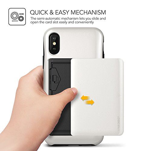 メーカー包装済 Vrs Iphone Xs Iphone X 対応 ケース カード 収納 耐衝撃 衝撃 吸収 米軍 Mil 規格 背面 カードケース 2枚 カバー 対衝撃 スマホケース Apple Iphonexs Iphonex アイフォンxs アイフォンx 対応 Damda Glide ホワイト