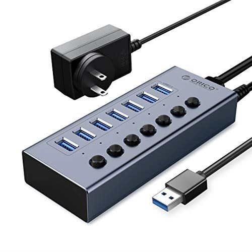 国内配送 Orico Usb3 0ハブ 7ポート Usbハブ セルフパワー 電源付き ５gbps高速転送 On Off電源スイッチ付き 1 2急速充電対応 Windows Mac Os Linux対応 Usbハブ3 0 1ｍケーブル付き 在宅勤務 アルミ製 Bt2u3 7ab 独創的 Lexusoman Com