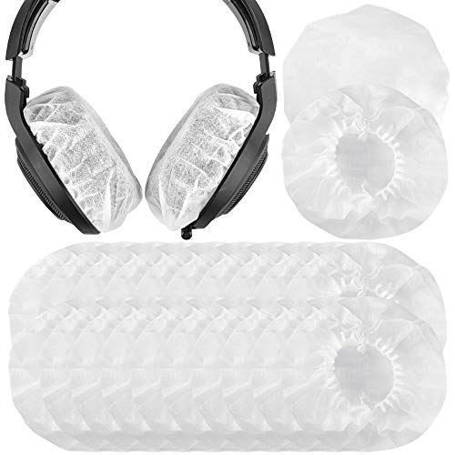 Geekria ヘッドホンカバー (100ペア) 不織布 防塵 AKG K701 Q701 Sen HD820 HD800 HD650 Beyerdynamics DT880 等 大型 ヘッドホン 用 ホワイト