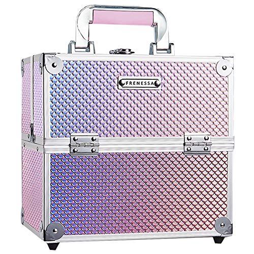 驚きの値段 Hapilife メイクボックス 大容量 4つトレイ かわいい コスメボックス 中型 仕切り付き ネイルグッズ 化粧品 メイク道具 収納ボックス 柄 ピンク T M Bストア 独創的 Hazle Com