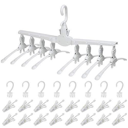 ハンガー 洗濯 折り畳みハンガー Sapas 最新 8連 物干しハンガー 多機能 反転必要無し Tシャツ 収納 室内屋外兼用 省スペースハンガー 大人 T M Bストア