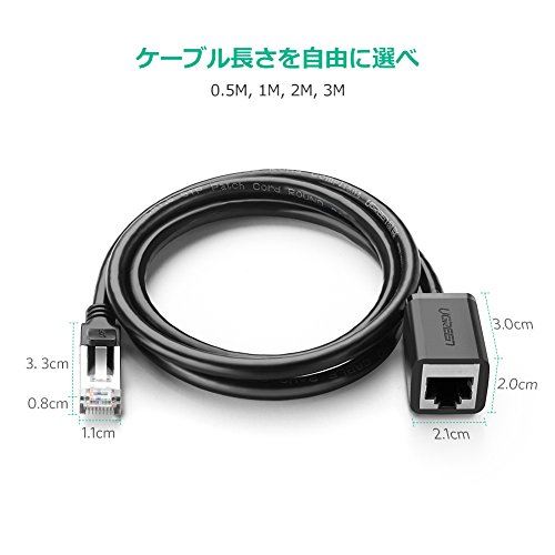 UGREEN LAN 取り広げる配線 RJ45 CAT6 LAN延長コネクタ スーパー