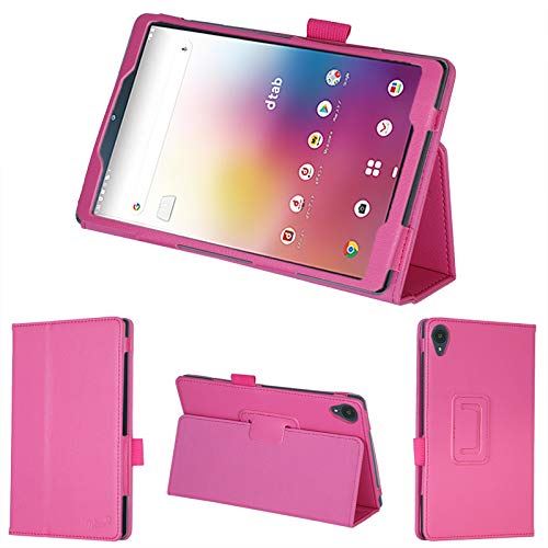 wisers タッチペン・保護フィルム付 docomo dtab Compact d-42A 8.0インチ タブレット 専用 ケース カバー [2020 年 新型] ピンク
