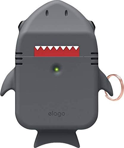 Elago Airpods 対応 ケース カラビナ 付き シリコン カバー 耐衝撃 衝撃 吸収 ケースカバー 耐衝撃 傷防止 落下防止 保護 アクセサリー Apple Airpods1 Airpods2 Wireless Charging Case エアーポッズ 対応 Shark Case ダークグレー Fmcholollan Org Mx