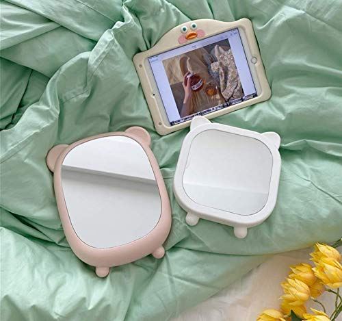 楽天市場 化粧鏡 浴室ミラー スタンドミラー 壁掛けミラー 卓上鏡 折りたたみ 円形 室内 浴室兼用 手鏡 コンパクト 化粧ミラー 鏡 旅行用 アウトドア用 猫の耳 白い 鏡 ミラー 可愛い ピンク猫みみ T M Bストア