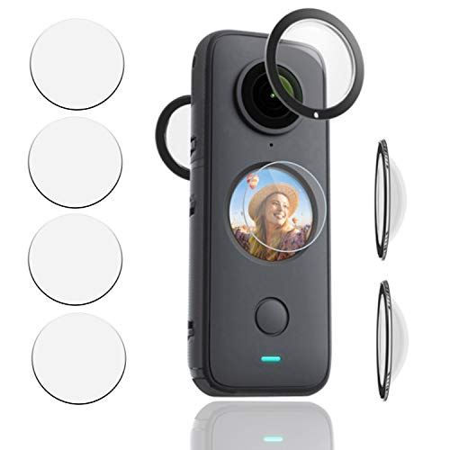 LASTE For Insta360 ONE X2 写真フィルム Insta360 ONE X2 写真機 水晶体保護すること写真フィルム 3D 強化因子硝子 9H硬度の液晶保護すること /硬度9H/キズ押しとどめる/高透過率率 insta360 one x2 水晶体かばい立て[6枚入り口・入口] Insta360 ONE X2 水晶体保護すること写真フィルム