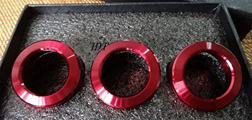 【ミニウエス付】トヨタ 86 BRZ レッド エアコンダイヤルカバー ガーニッシュ ダイアルリング ノブ 3個セット