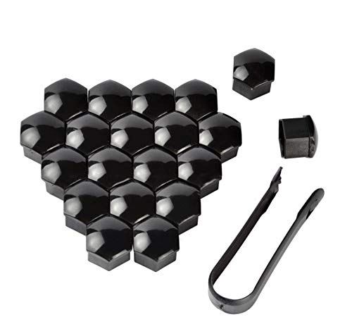 ピースユニバーサル防錆17 19ミリメートルグレーレッドブラックブルーイエローパープル光沢のある自動装飾タイヤホイールナットボルト保護カバーカバー付き除去ツール Color Name 19mm Black Bixahuman Com