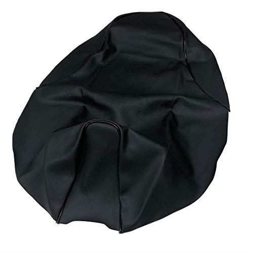 DIO 110 (JF31) 専用設計 シートカバー日本製(厚手生地)【生地色：座面 黒/パイピング:黒】張替タイプ CHRIS-HCH1228-C10P10