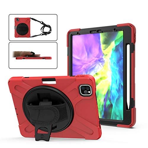 タブレットカバー ケース 人気top 11ケース Pro ペンシルホルダー付き Ipad 18 ケース インチ 11 Pro Ipad 11 Pro Ipad ケースfor Petmer レッド 度回転可能なスタンドケース 18ハンドストラップ 肩掛け 360 Mandmstumpremoval Com