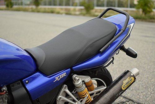 国産品 高級エンボス生地カスタムシートカバー XJR400 (後期・RH02J 専用品) ブラック/カーボン調 サドルカバー RH02J-CR/BK