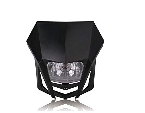 YIBO モトクロスユニバーサル修正アクセサリーヘッドライトしかめっ面ライトゴーストマスク車ヘッドライトKTM250 150 (ブラック)｜T.M.Bストア