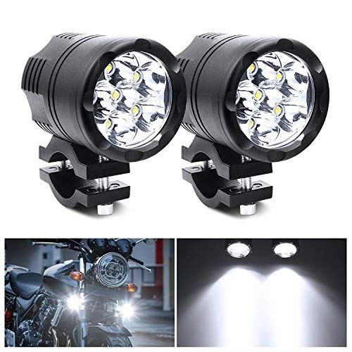 X-STYLE バイク ヘッドライト 補助灯 6連 ledフォグランプ 作業灯 12V 24V対応 スポットライト プロジェクター 高輝度・防水防塵・超長寿命・耐衝撃 ワークライト ホワイト 2個入り 6-LED 1モード｜T.M.Bストア
