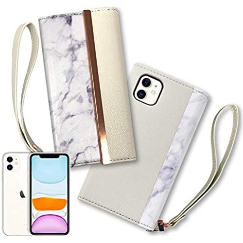 シズカウィル(shizukawill) Apple iPhone11 専用 アイフォン11 iFounda 手帳型 ケース カバー カード収納あり ストラップホール ストラップ付 アイフォン 11 iphone 11 アイファンデ スマホケース 白色 WHITE