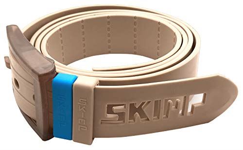 Skimp ラバーベルト ゴルフ キャンプ 幅約3 4cm アウトドア メンズ ゴムベルト ウェア 洗えるベルト メンズウェア シリコンラバー 金属アレルギー対応 汗水 大きいサイズ ロングサイズ レディース 防水 ループ付 フランスブランド 約135cm 幅約3 4cm ベージュ ベルト