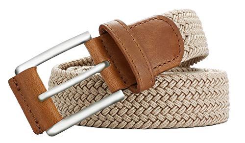 メッシュ帯 Bulliant ベルト メンズ 純色 天然ゴム ベルト 編み込み ストレッチングベルト 簡略 流行り物 スーベニアバッターボックス随従 ベージュ1240 Acilemat Com