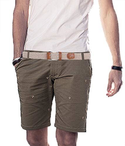 メッシュ帯 Bulliant ベルト メンズ 純色 天然ゴム ベルト 編み込み ストレッチングベルト 簡略 流行り物 スーベニアバッターボックス随従 ベージュ1240 Acilemat Com