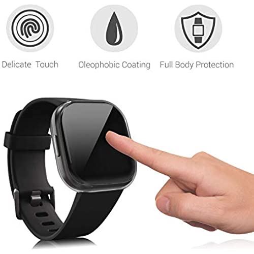 Kwmobile 相応う Fitbit Versa 3 Sense 役立つこと 2x プロテクター 容物 Tpu シリコン重合体製 肉身 補償 ひとそろい 明瞭 Musiciantuts Com